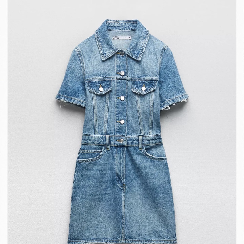 Zara denim mini dress